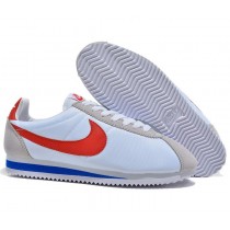 Classic Nike Cortez Nylon Blanche/Bleu/Rouge Unisex Chaussures 354698-161