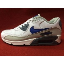 Nike Air Max 90 Leather pour Homme Chaussures Blanche/Bleu/Gris 652980-104