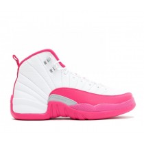 Chaussures de Basket-ball Nike Air Jordan 12 Retro GG Valentines Day pour Femme Rose/Blanche 510815-109