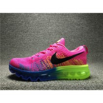 Nike Flyknit Air Max pour Femme Chaussure de running Rose/Bleu/Volt 620659-601