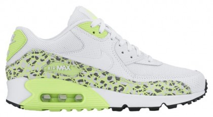 Chaussures Nike Air Max 90 Premium pour Femme Blanc Vert V14935-333