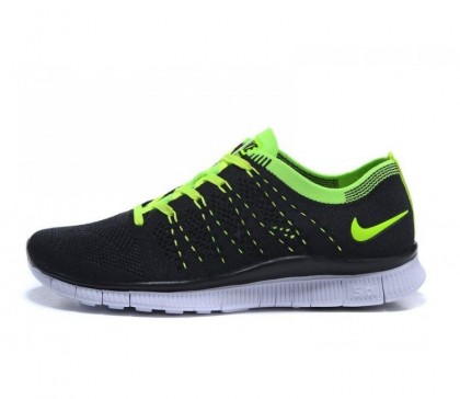 Nike Free Flyknit NSW pour Homme Chaussures de course Noir/Volt 579959-741