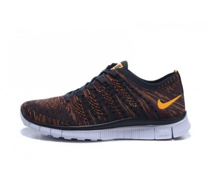 Nike Free Flyknit NSW pour Homme Chaussure de running Marron/Jaune 579959-742