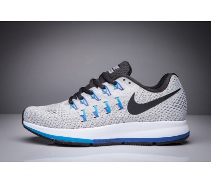 Nike Air Zoom Pegasus 33 pour Homme Chaussure de running Gris/Noir/Bleu 831356-004