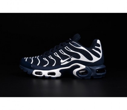 Chaussures Nike Air Max TN Rubber Patch pour Homme Foncé Bleu/Blanche 599409-017