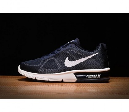 Nike Air Max Sequent Profonde Bleu/Blanche Homme Chaussure de running 719912-013