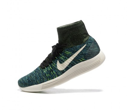 Chaussure de running Nike LunarEpic Flyknit pour Homme Poison Vert/Blanche 818676-003
