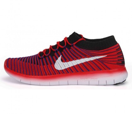 Chaussures de course Nike Free RN Motion Flyknit pour Homme Brillantes Cramoisie/ Bleu/Noir 834584-600