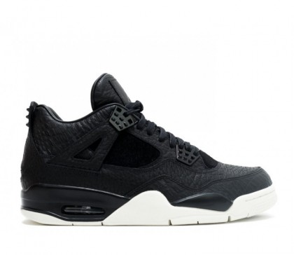 Nike Air Jordan 4 Retro Premium "Pinnacle" Noir/Sail Homme Chaussures de Basket-ball 819139-010