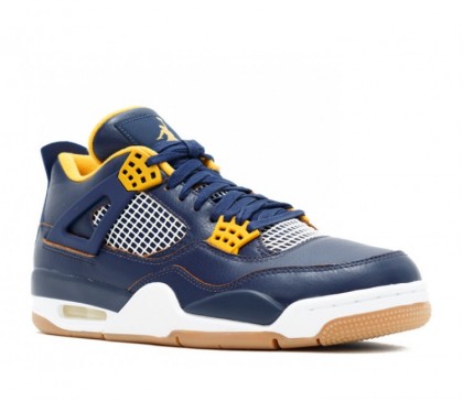 Basket Air Jordan 4 Retro "Dunk From Above" pour Homme Marine/Or/Blanche 308497-425
