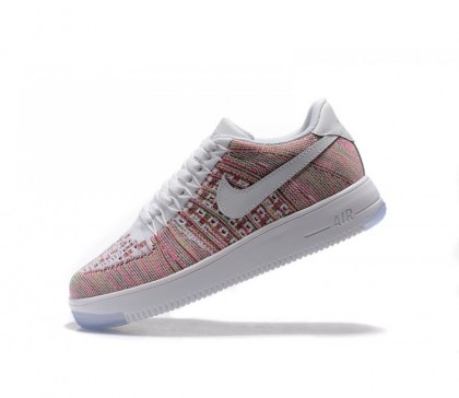 Chaussures Nike Air Force 1 Flyknit Low pour Femme Multicolore/Blanche 624041-620