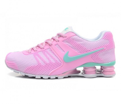 Chaussures Nike Shox Current Rubber Patch pour Femme Rose/Vert/Blanche NS2205-041
