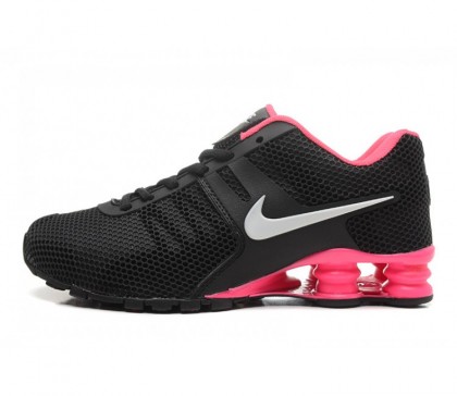 Chaussures Nike Shox Current Rubber Patch pour Femme Noir/Rose/Blanche NS2205-039