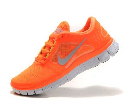 Nike Free Run+ 3 pour Femme Chaussure de running Orange/Argenté/Volt 510643-800