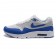 Nike Air Max 1 Ultra Essential Blanche/Bleu/Argenté Homme Chaussures 819476-102
