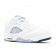 Nike Air Jordan 5 Retro Low GG (GS) pour Homme Chaussures de Basket-ball Blanche/Noir/Loup Gris 819172-122