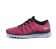 Nike Free Flyknit NSW Rose Rouge/Noir Femme Chaussures de course 579959-757