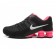 Chaussures Nike Shox Current Rubber Patch pour Femme Noir/Rose/Blanche NS2205-039